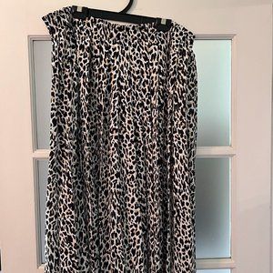 NWT J. Crew Pleated midi skirt in leopard - Size 16T